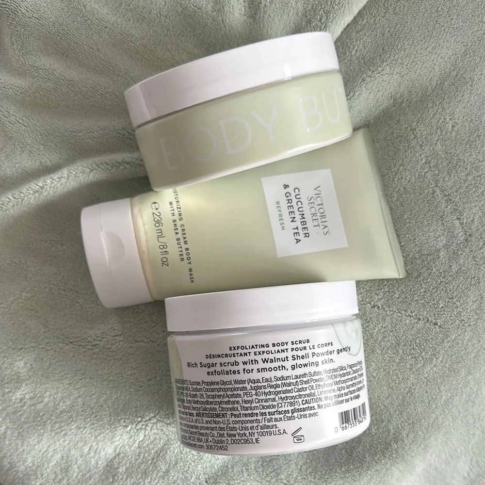 Victoria's Secret Green and White Bath & Body